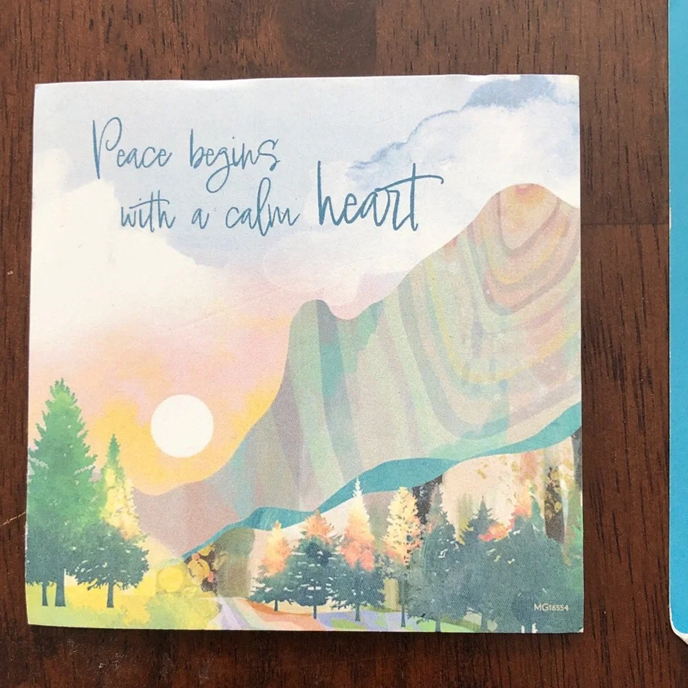 🧡 Mountains and Bird with Tea Cups Magnet Set